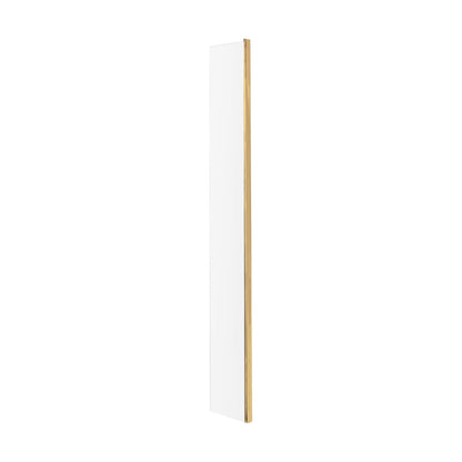 [BEWS18025BB] Balterley 8mm Toughened Safety Glass Wetroom Return Screen: 215mm x 1850mm, Brushed Brass - Cutout