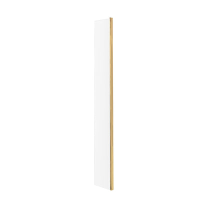 [BEWSBB250] Balterley Contemporary Bathroom 8mm Glass Wetroom Return Screen with Brass Profile, Brushed Brass, 1950 x 28 x 215mm - Cutout