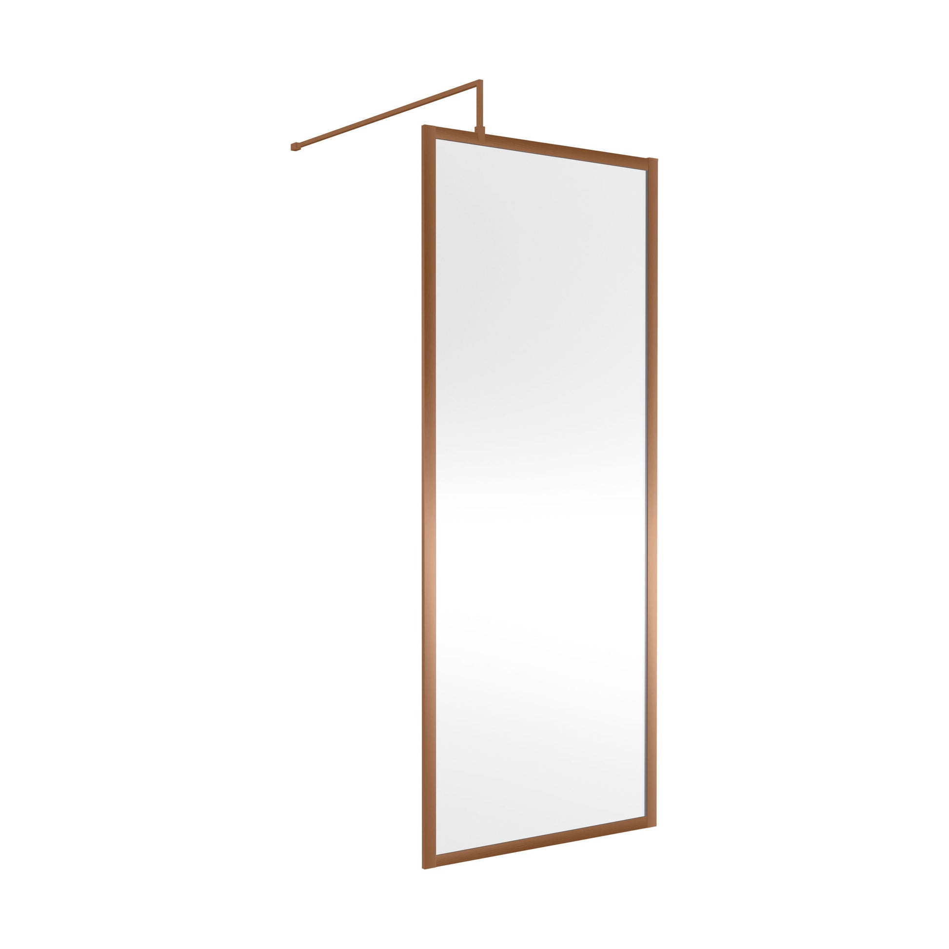 [BEWSFBZ1876] Balterley Framed Wetroom Screen, 760mm, Brushed Bronze - Cutout