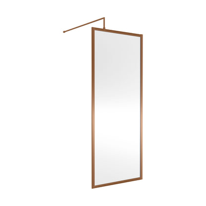 [BEWSFBZ1876] Balterley Framed Wetroom Screen, 760mm, Brushed Bronze - Cutout