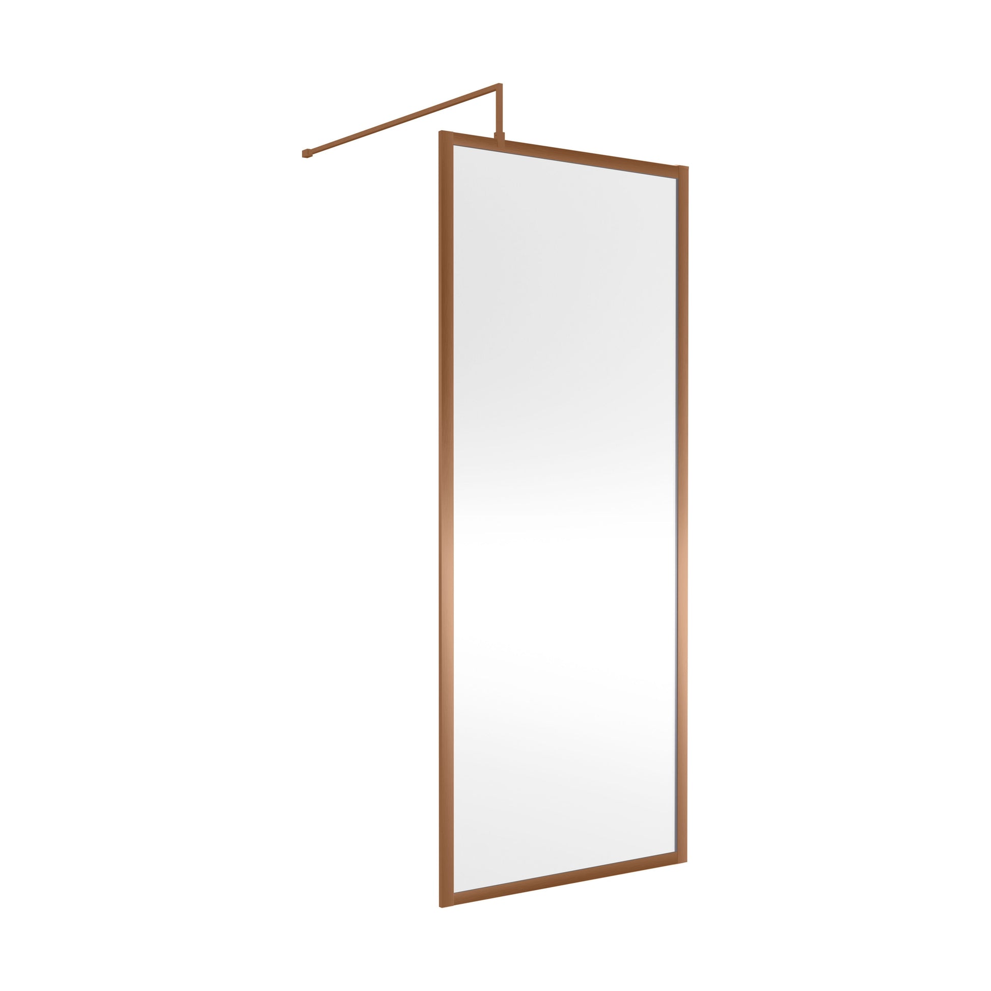 [BEWSFBZ1880] Balterley Framed Wetroom Screen, 800mm, Brushed Bronze - Cutout