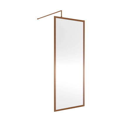 [BEWSFBZ1880] Balterley Framed Wetroom Screen, 800mm, Brushed Bronze - Cutout