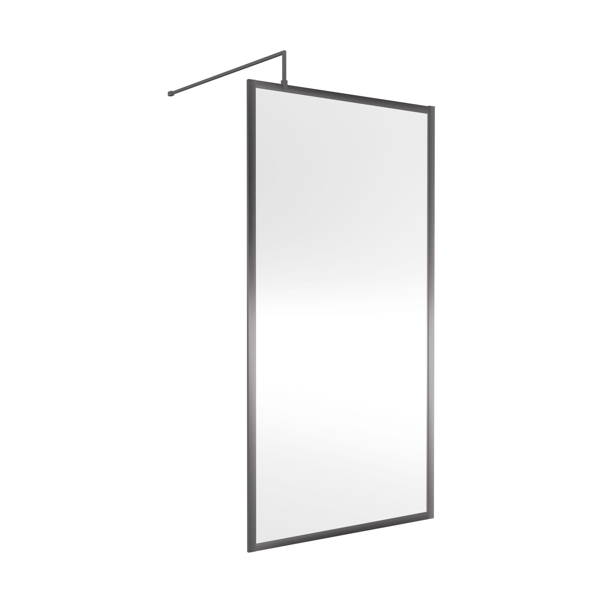 [BEWSFGM1810] Balterley Framed Wetroom Screen, 1000mm, Brushed Pewter - Cutout