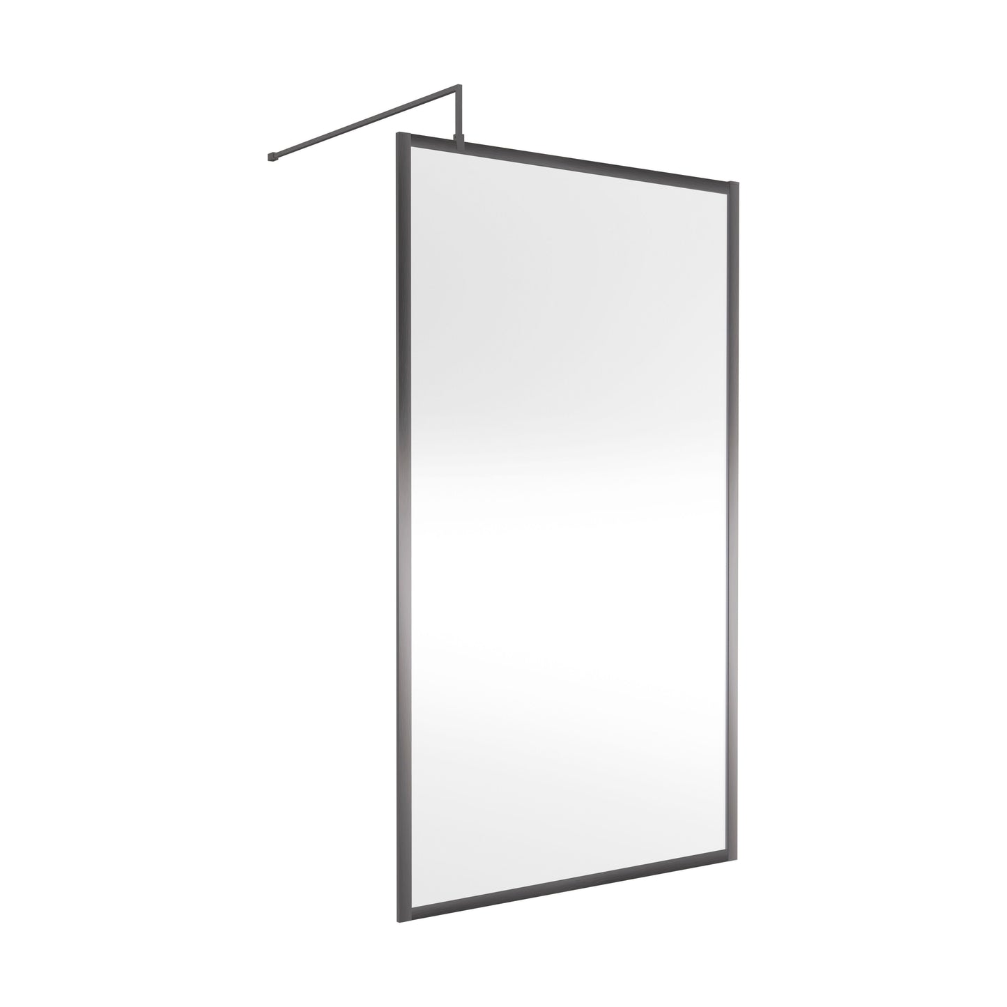 [BEWSFGM1811] Balterley Framed Wetroom Screen, 1100mm, Brushed Pewter - Cutout