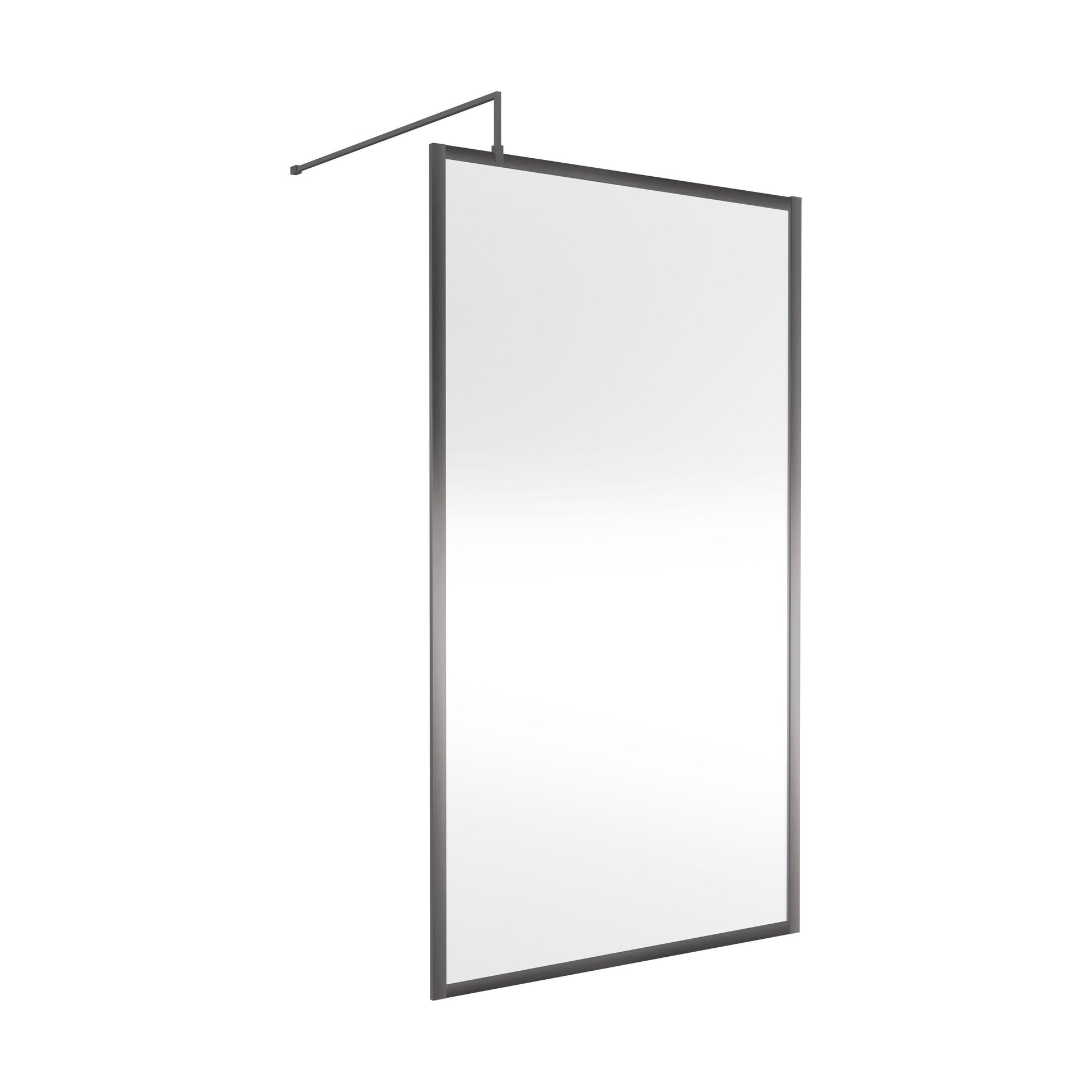 [BEWSFGM1811] Balterley Framed Wetroom Screen, 1100mm, Brushed Pewter - Cutout