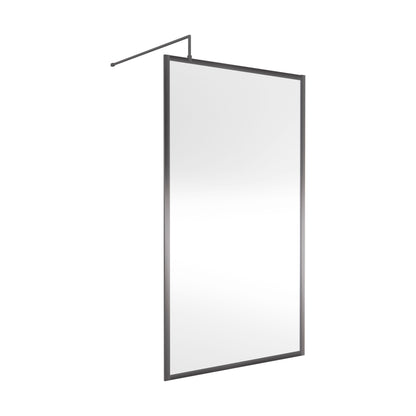 [BEWSFGM1811] Balterley Framed Wetroom Screen, 1100mm, Brushed Pewter - Cutout