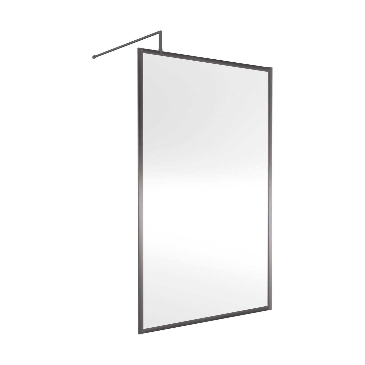 [BEWSFGM1812] Balterley Framed Wetroom Screen, 1200mm, Brushed Pewter - Cutout