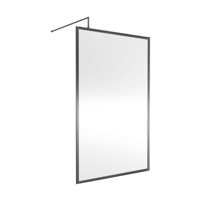 [BEWSFGM1812] Balterley Framed Wetroom Screen, 1200mm, Brushed Pewter - Cutout