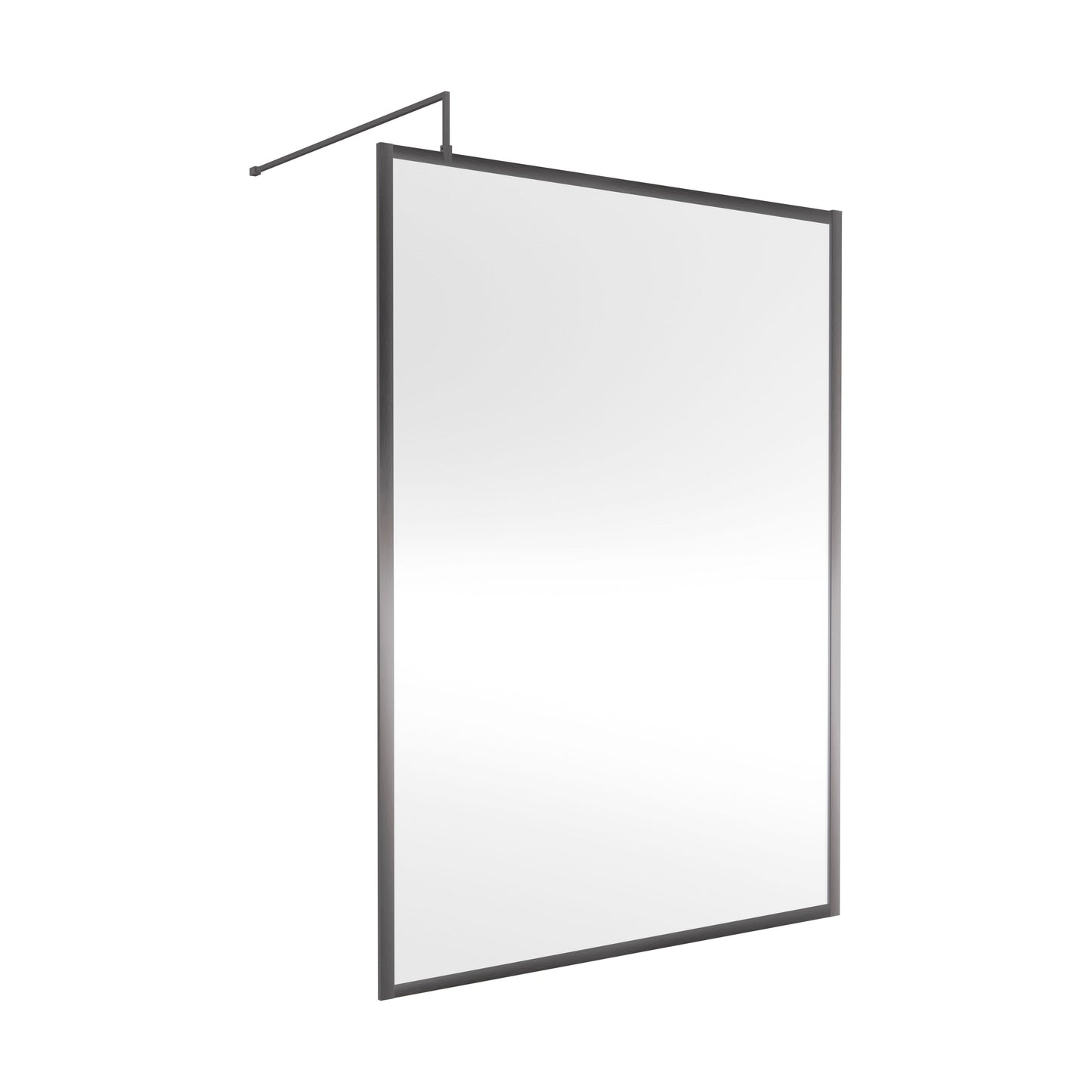 [BEWSFGM1814] Balterley Framed Wetroom Screen, 1400mm, Brushed Pewter - Cutout