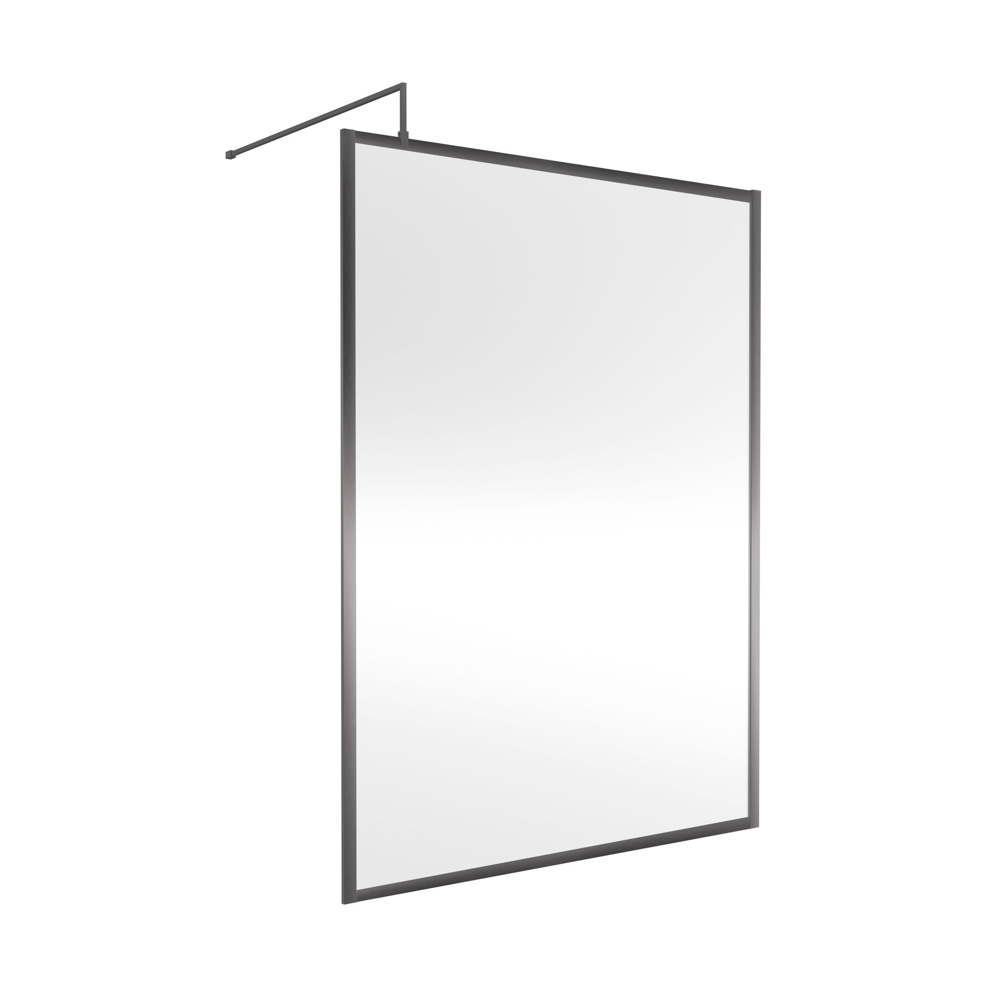 [BEWSFGM1814] Balterley Framed Wetroom Screen, 1400mm, Brushed Pewter - Cutout