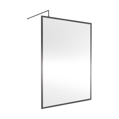 [BEWSFGM1814] Balterley Framed Wetroom Screen, 1400mm, Brushed Pewter - Cutout