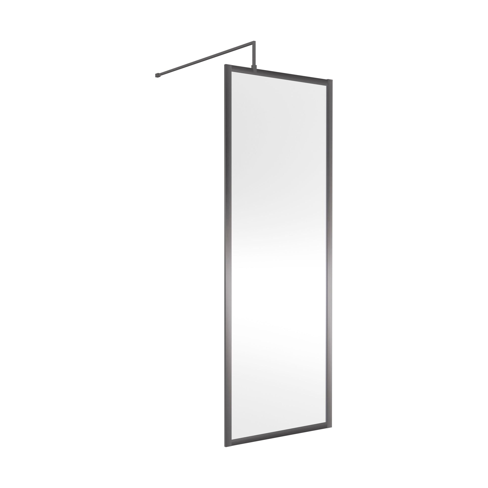 [BEWSFGM1870] Balterley Framed Wetroom Screen, 700mm, Brushed Pewter - Cutout