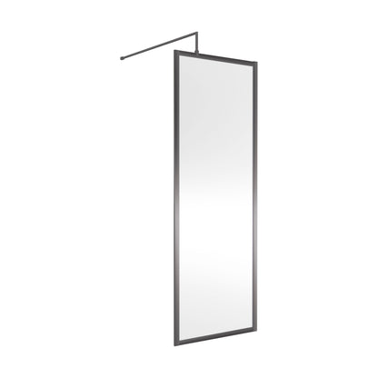 [BEWSFGM1870] Balterley Framed Wetroom Screen, 700mm, Brushed Pewter - Cutout