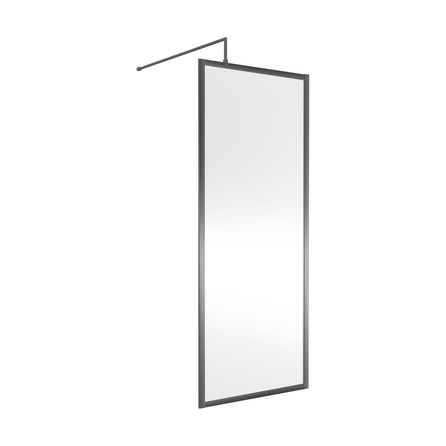 [BEWSFGM1876] Balterley Framed Wetroom Screen, 760mm, Brushed Pewter - Cutout