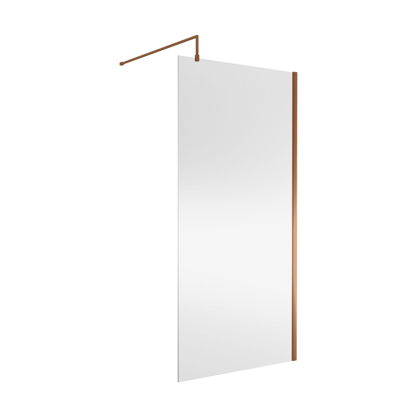 [BEWSSCBZ010] Balterley Wetroom Screen with Support Bar, 1000mm, Brushed Bronze - Cutout