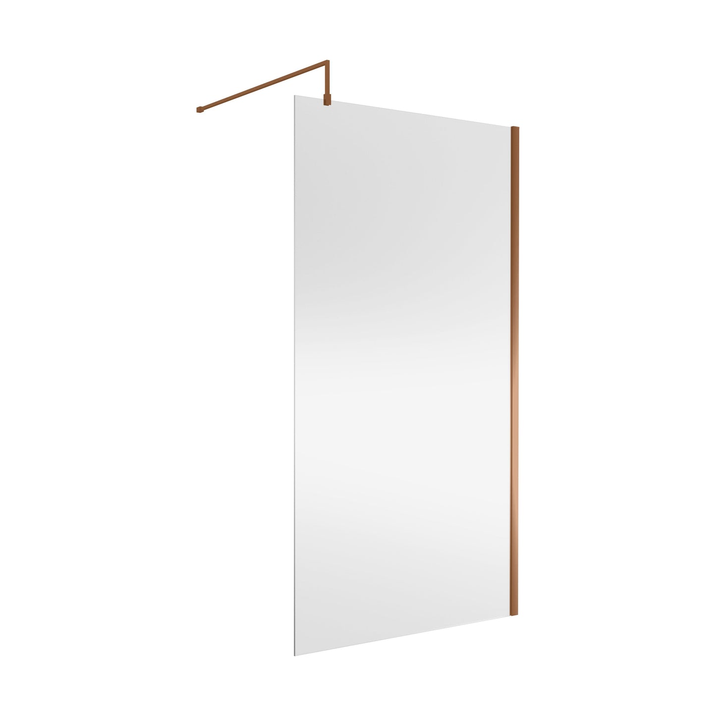 [BEWSSCBZ011] Balterley Wetroom Screen with Support Bar, 1100mm, Brushed Bronze - Cutout