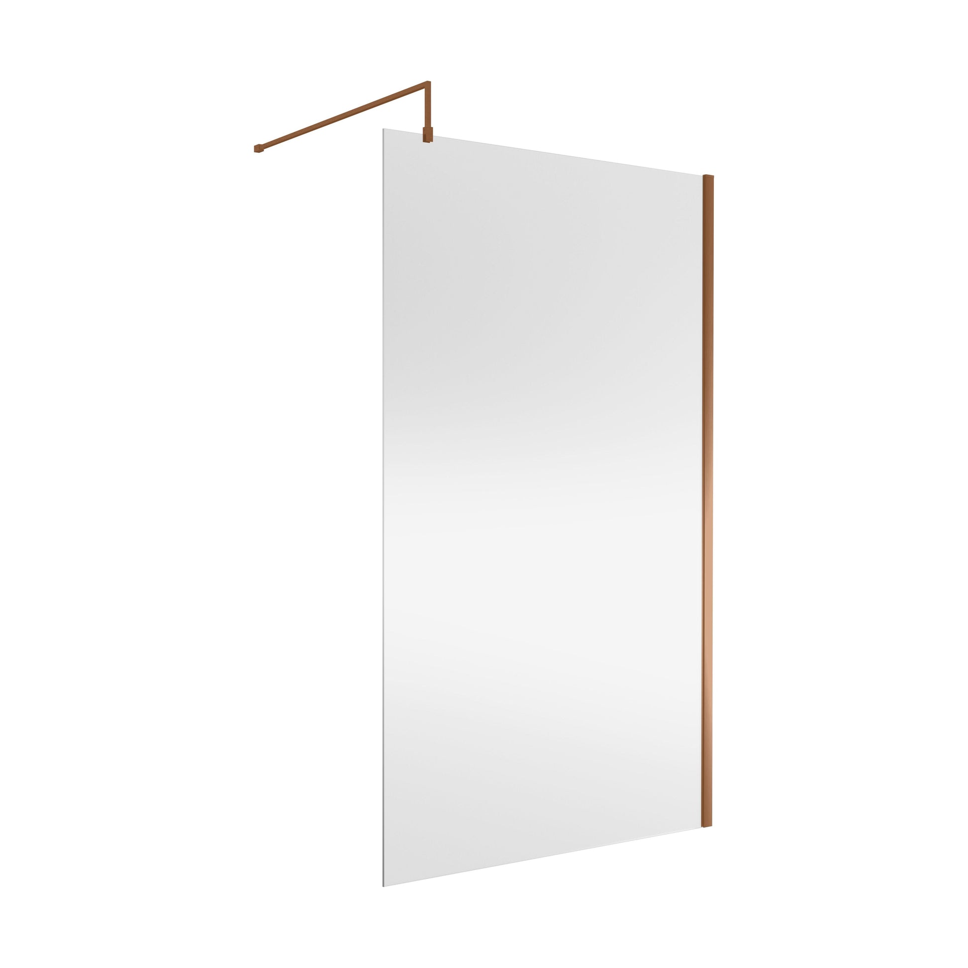 [BEWSSCBZ012] Balterley Wetroom Screen with Support Bar, 1200mm, Brushed Bronze - Cutout