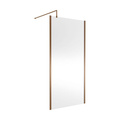 [BEWSSCOBZ10] Balterley Framed Wetroom Screen, 1000mm, Brushed Bronze - Cutout