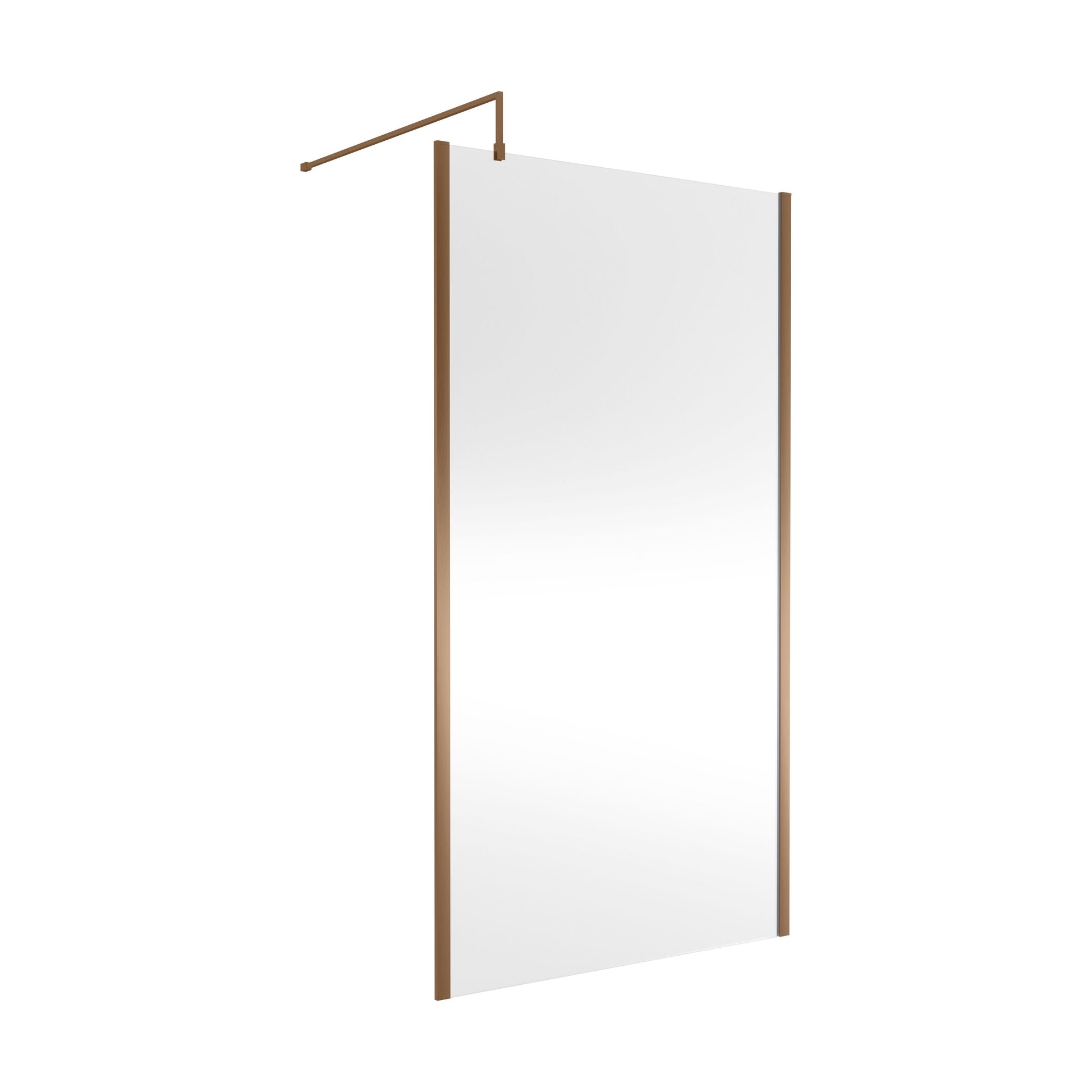 [BEWSSCOBZ11] Balterley Framed Wetroom Screen, 1100mm, Brushed Bronze - Cutout