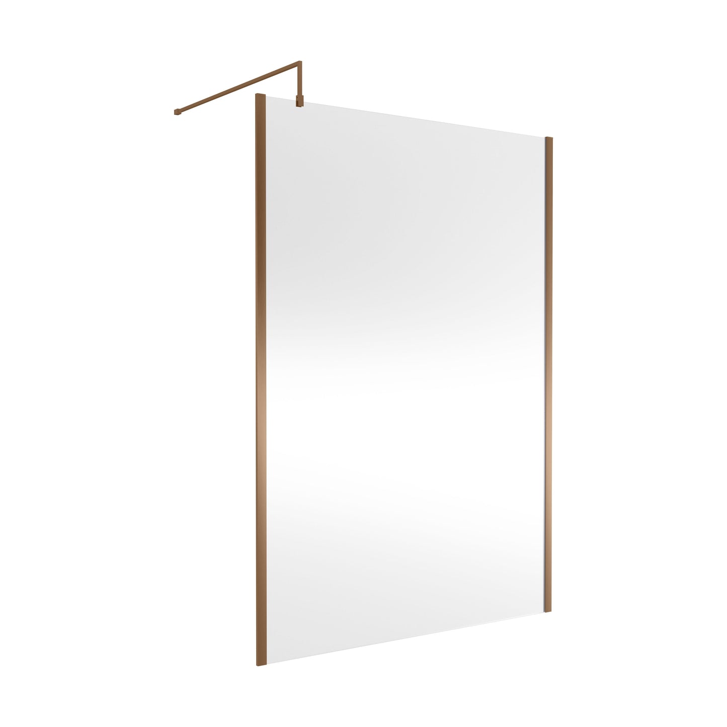 [BEWSSCOBZ14] Balterley Framed Wetroom Screen, 1400mm, Brushed Bronze - Cutout