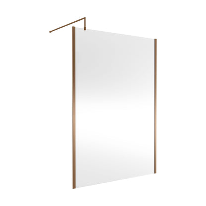 [BEWSSCOBZ14] Balterley Framed Wetroom Screen, 1400mm, Brushed Bronze - Cutout