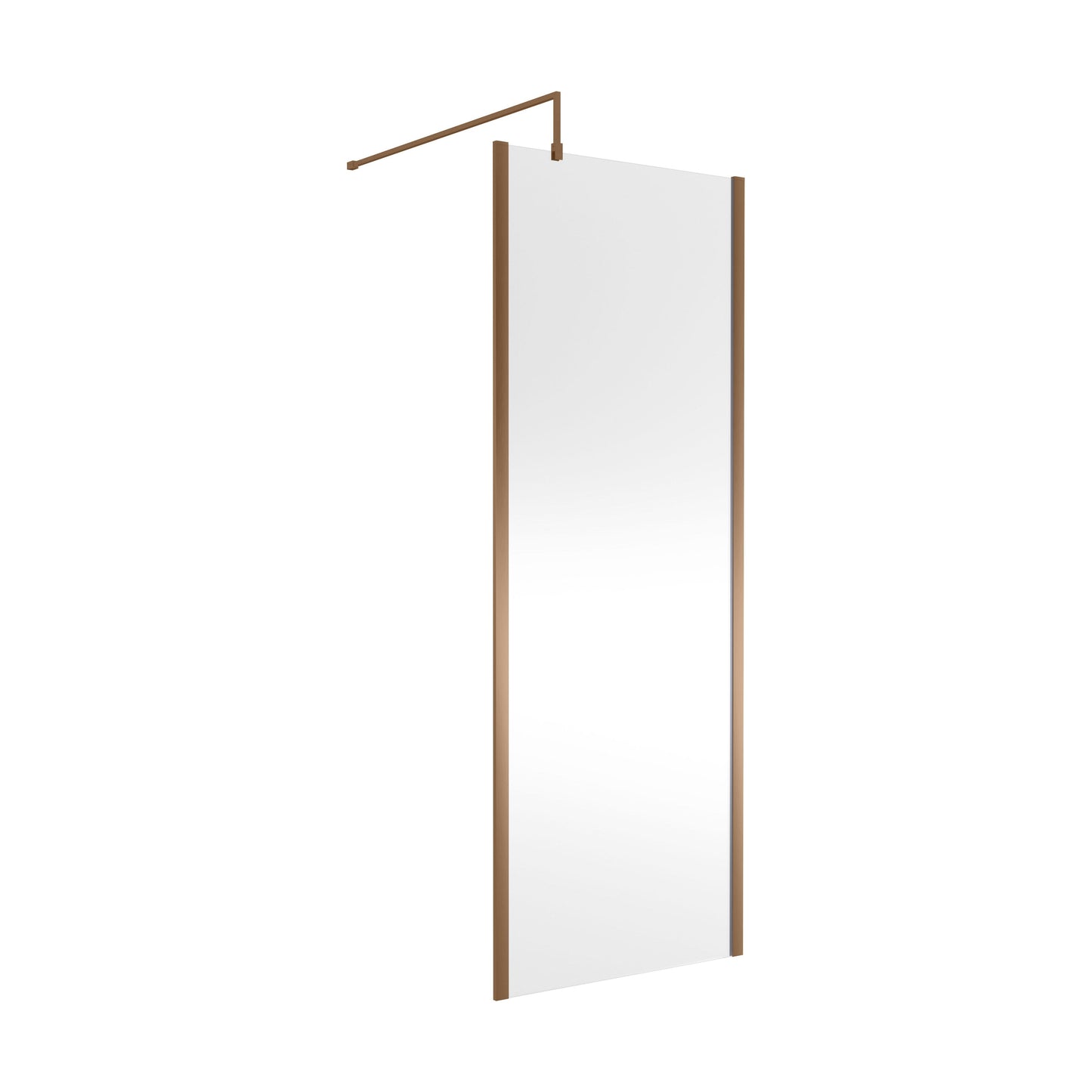 [BEWSSCOBZ76] Balterley Framed Wetroom Screen, 760mm, Brushed Bronze - Cutout