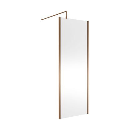 [BEWSSCOBZ76] Balterley Framed Wetroom Screen, 760mm, Brushed Bronze - Cutout