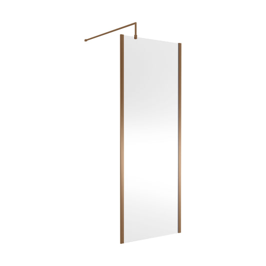 [BEWSSCOBZ76] Balterley Framed Wetroom Screen, 760mm, Brushed Bronze - Cutout