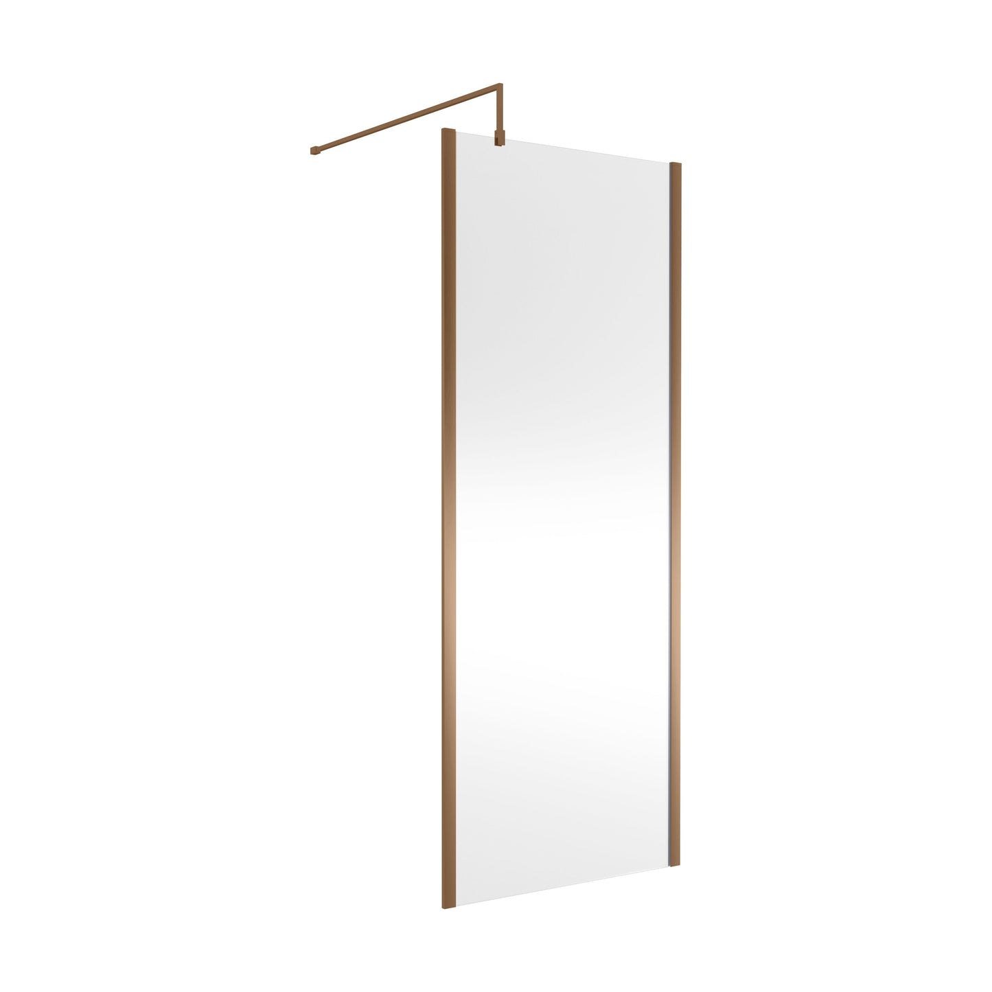 [BEWSSCOBZ80] Balterley Framed Wetroom Screen, 800mm, Brushed Bronze - Cutout