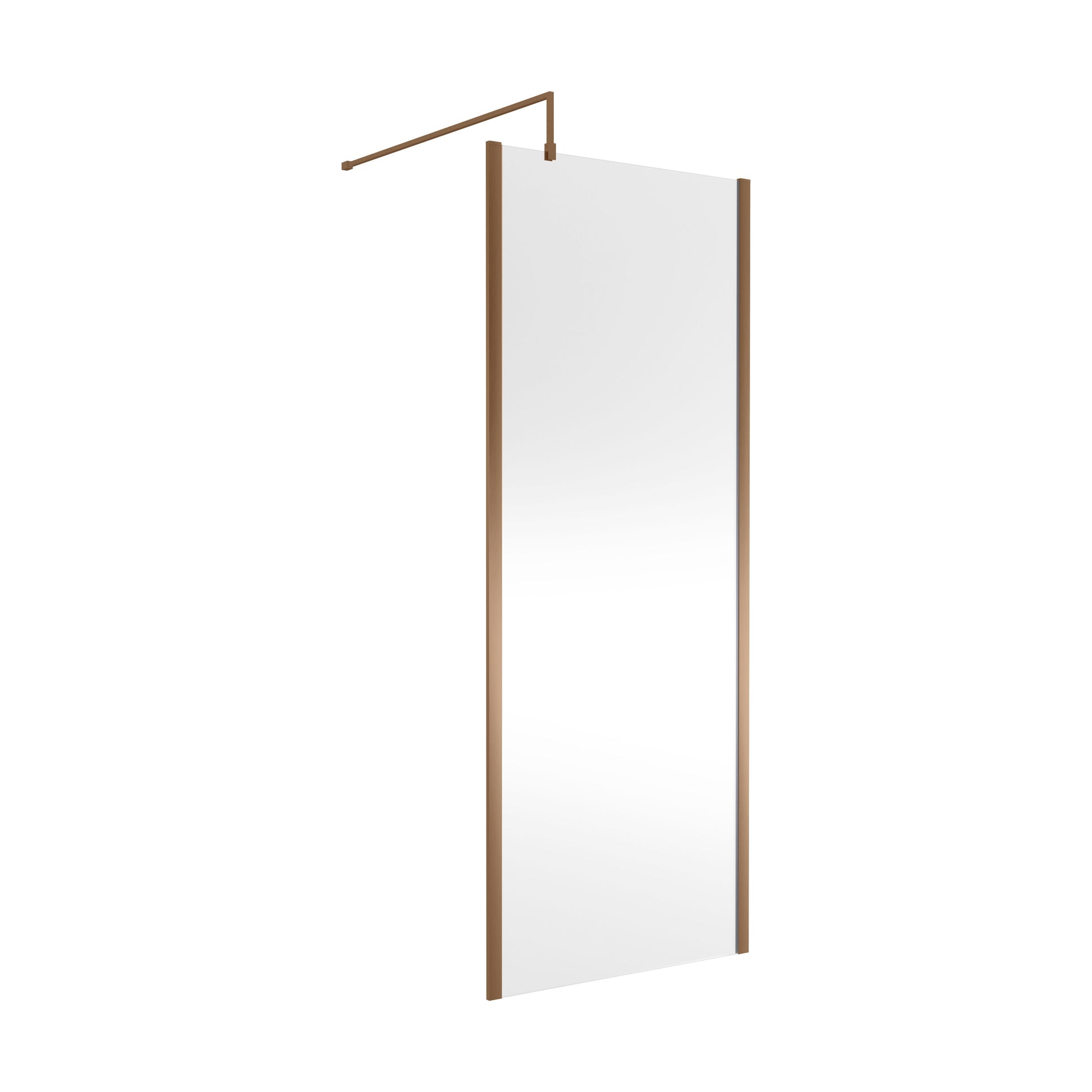 [BEWSSCOBZ80] Balterley Framed Wetroom Screen, 800mm, Brushed Bronze - Cutout