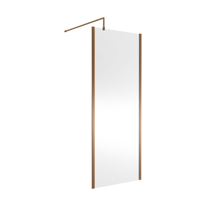[BEWSSCOBZ80] Balterley Framed Wetroom Screen, 800mm, Brushed Bronze - Cutout