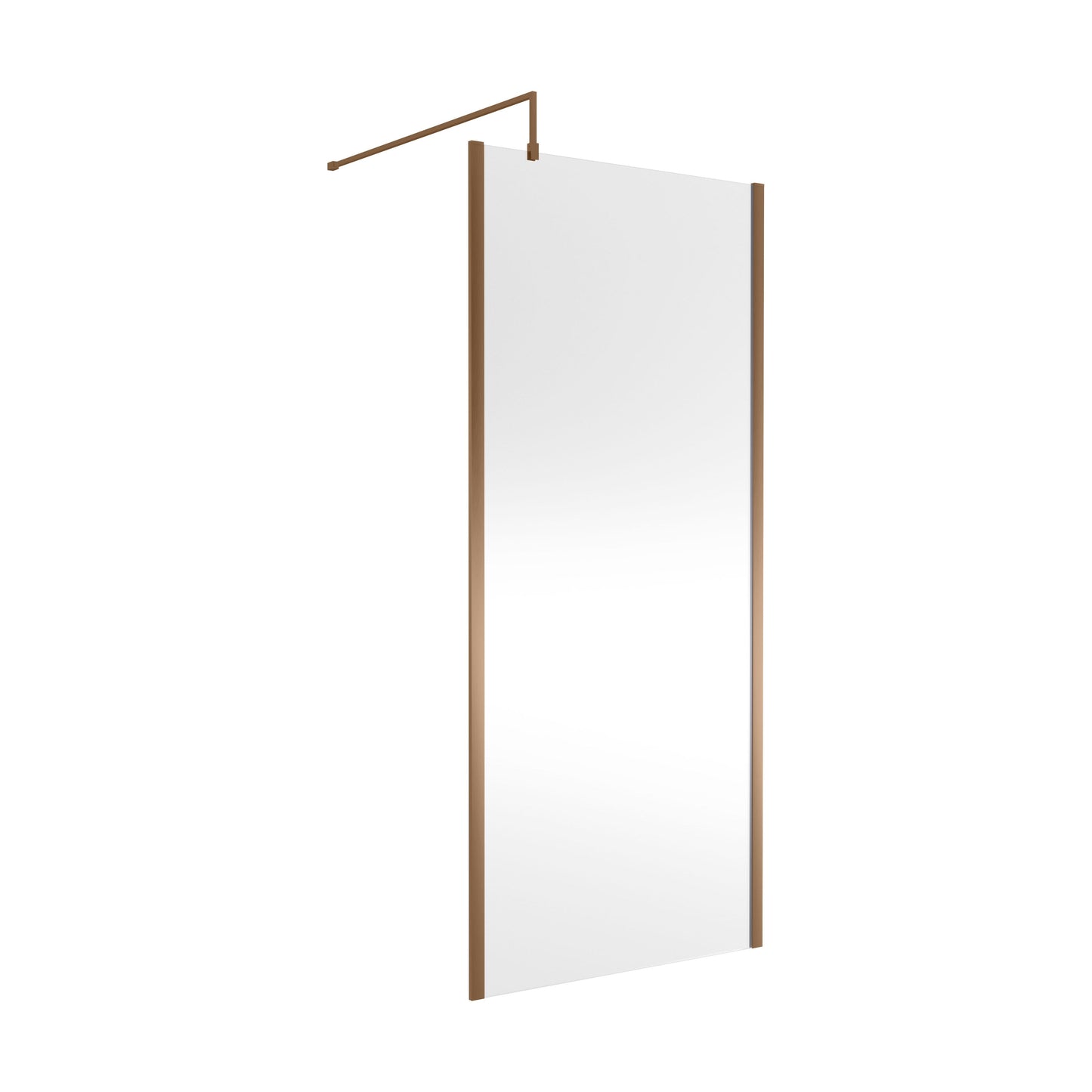 [BEWSSCOBZ90] Balterley Framed Wetroom Screen, 900mm, Brushed Bronze - Cutout