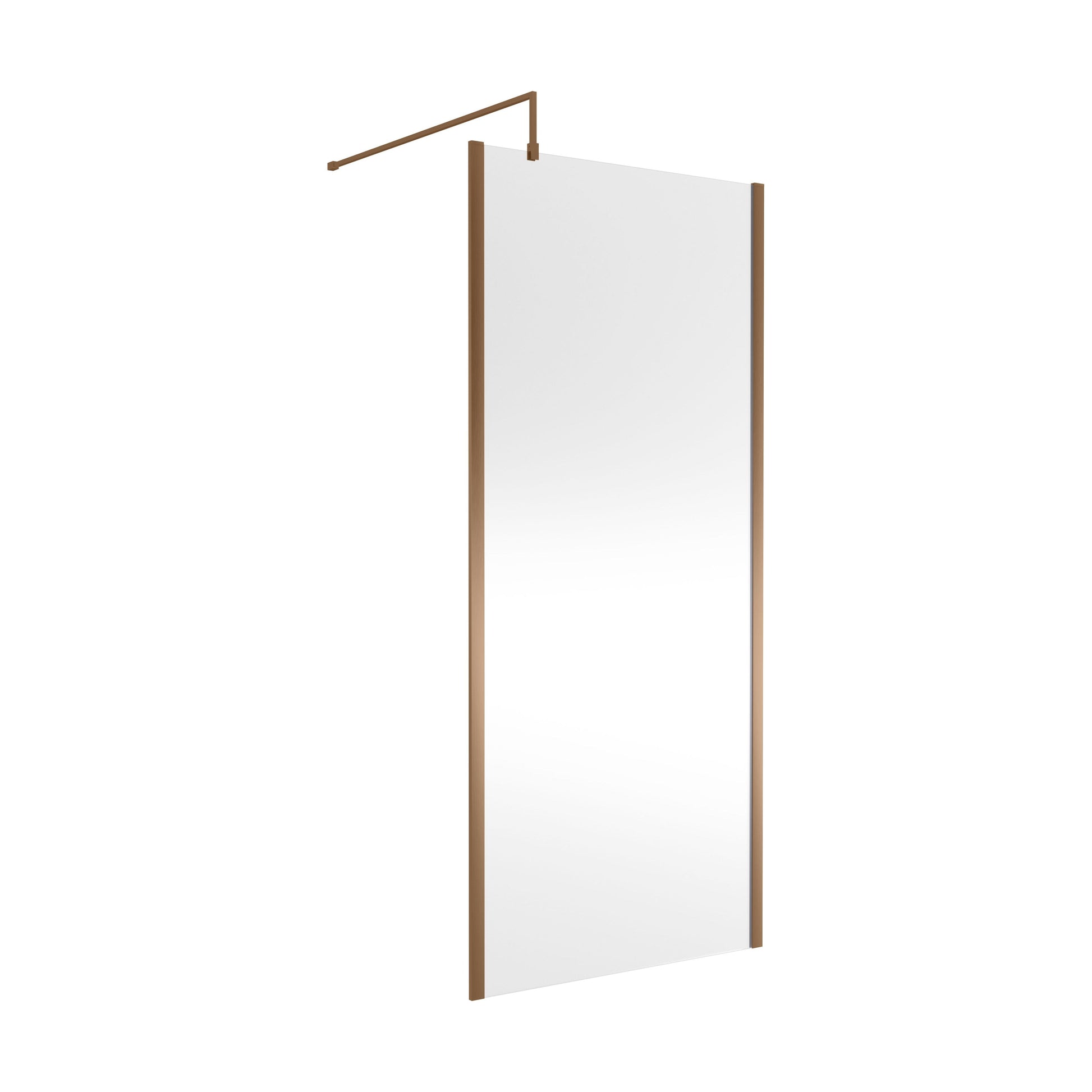 [BEWSSCOBZ90] Balterley Framed Wetroom Screen, 900mm, Brushed Bronze - Cutout