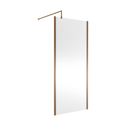 [BEWSSCOBZ90] Balterley Framed Wetroom Screen, 900mm, Brushed Bronze - Cutout