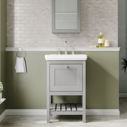 Hudson Reed Bexley 500mm Floor Standing 1 Drawer Vanity Unit With 3 Tap Hole Basin