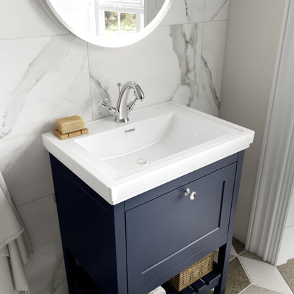 Hudson Reed Bexley 500mm Floor Standing 1 Drawer Vanity Unit with 1 Tap Hole Basin