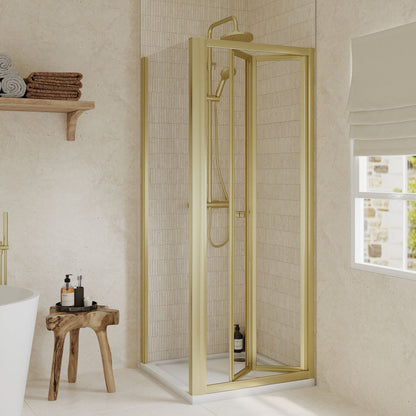 [BEZET050] Almington Bi-Fold Shower Door, Side Panel and Shower Tray - Choice of Size and Finish - Lifestyle 1