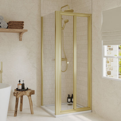 [BEZET050] Almington Bi-Fold Shower Door, Side Panel and Shower Tray - Choice of Size and Finish - Lifestyle 2