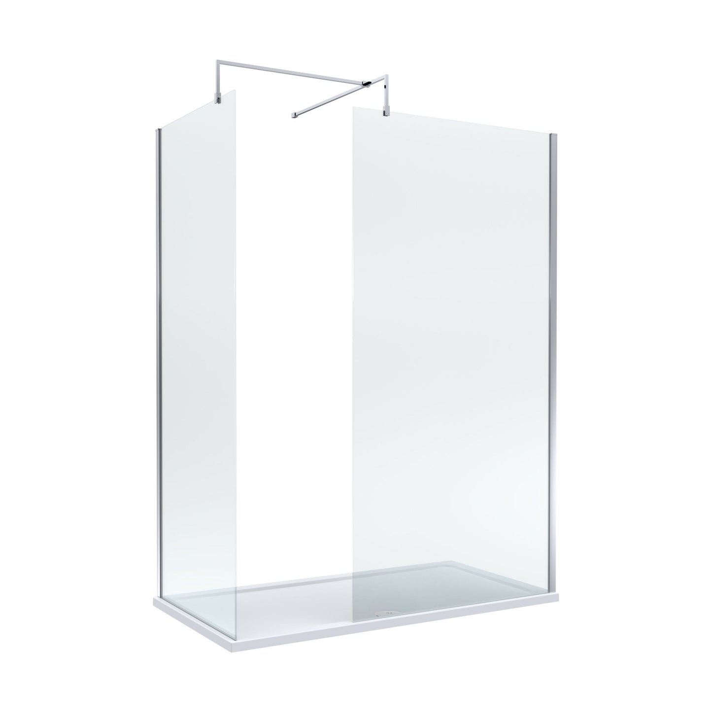 [BEZW185005] Balterley Walk-In Wetroom Bundle with Tray and Waste, 1500x700mm, Chrome - Cutout