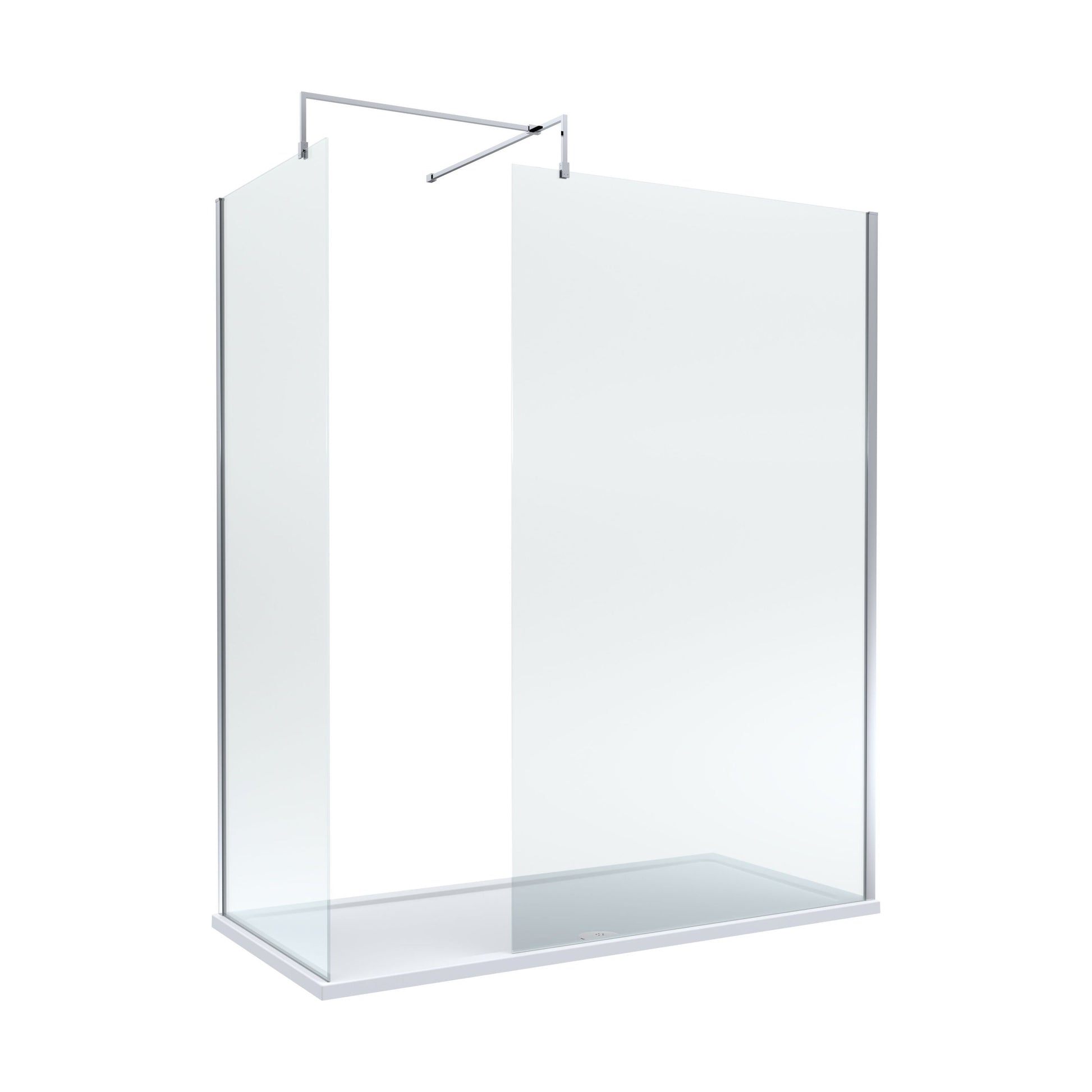 [BEZW185010] Balterley Walk-In Wetroom Bundle with Tray and Waste, 1700x800mm, Chrome - Cutout