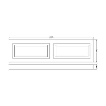[BFBP207] 1800mm Front Panel WGGREY - Technical Drawing