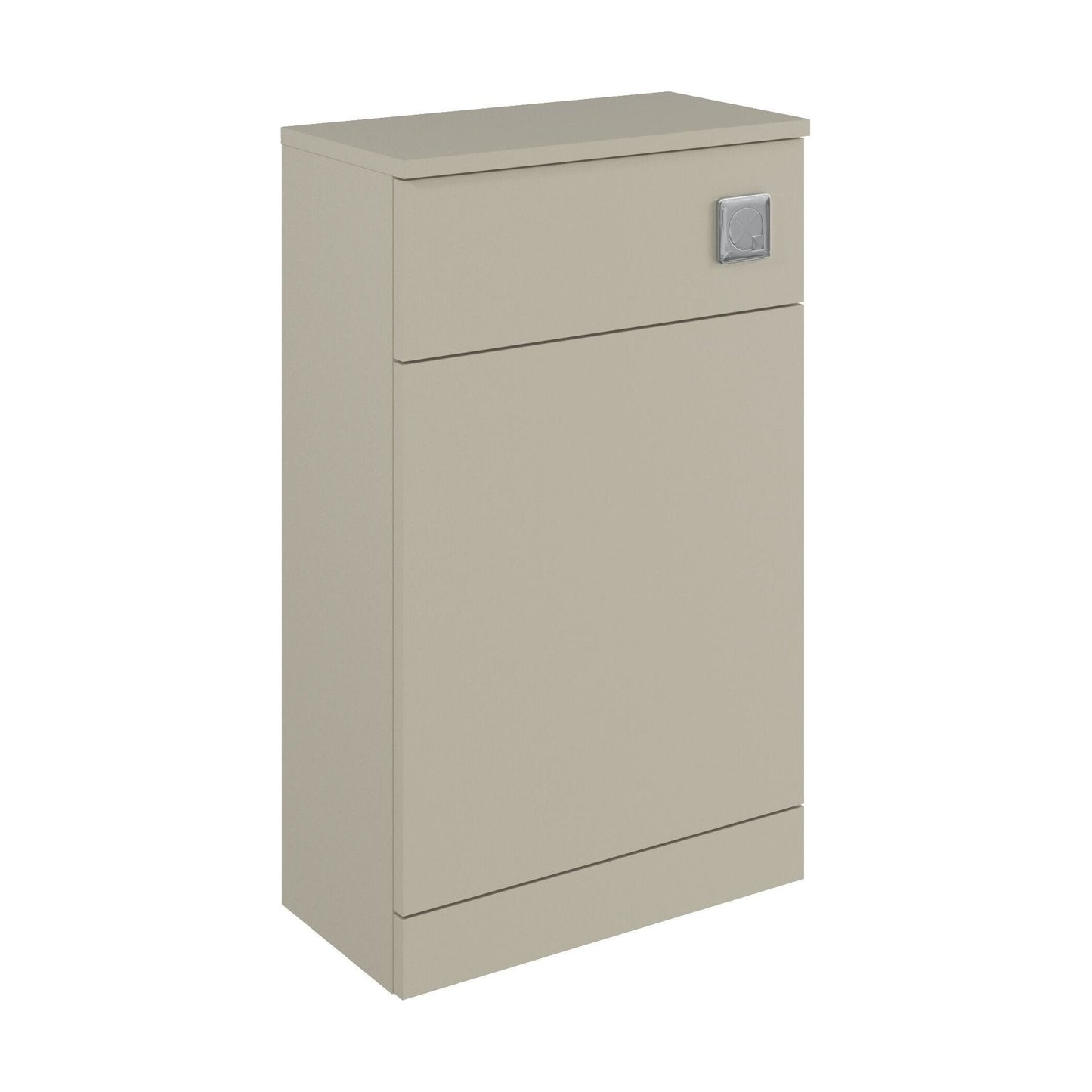 [BFC104PG] Balterley Square Floor Standing WC Back to Wall Toilet Unit, 500mm, Pebble Grey - Cutout