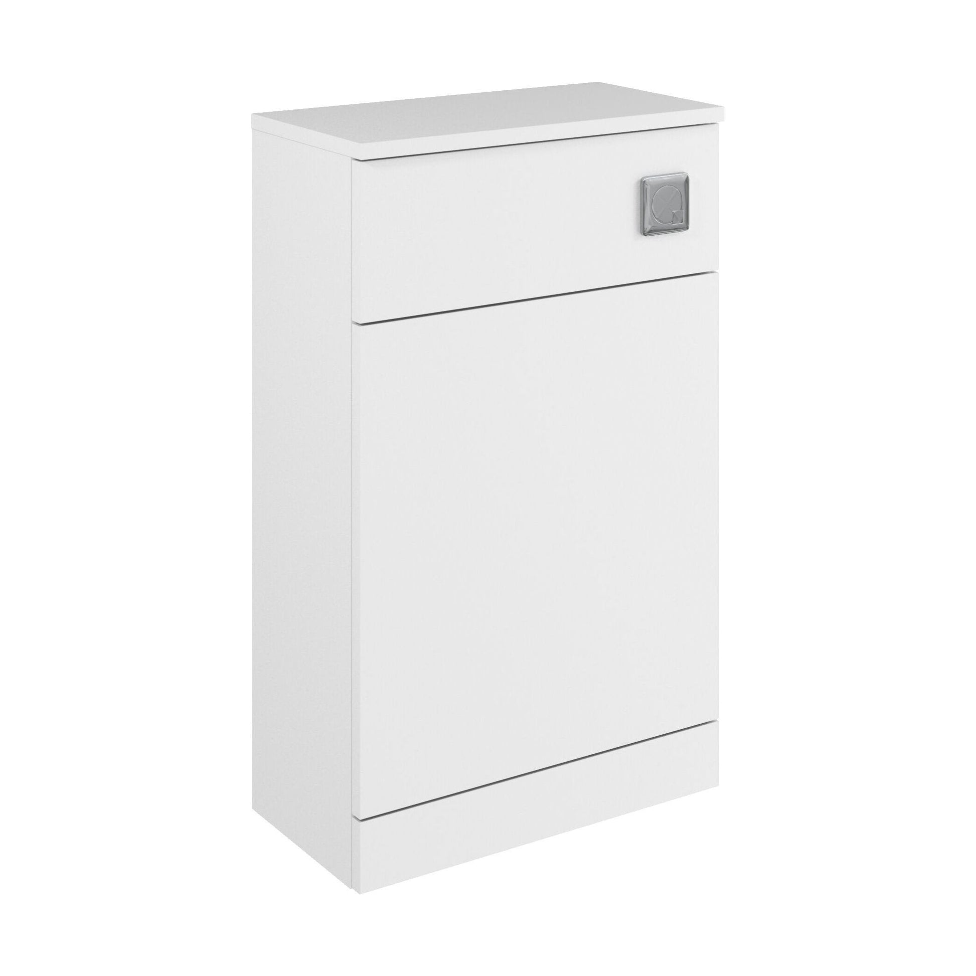 [BFC105WT] Balterley Square Floor Standing WC Back to Wall Toilet Unit, 600mm, White - Cutout