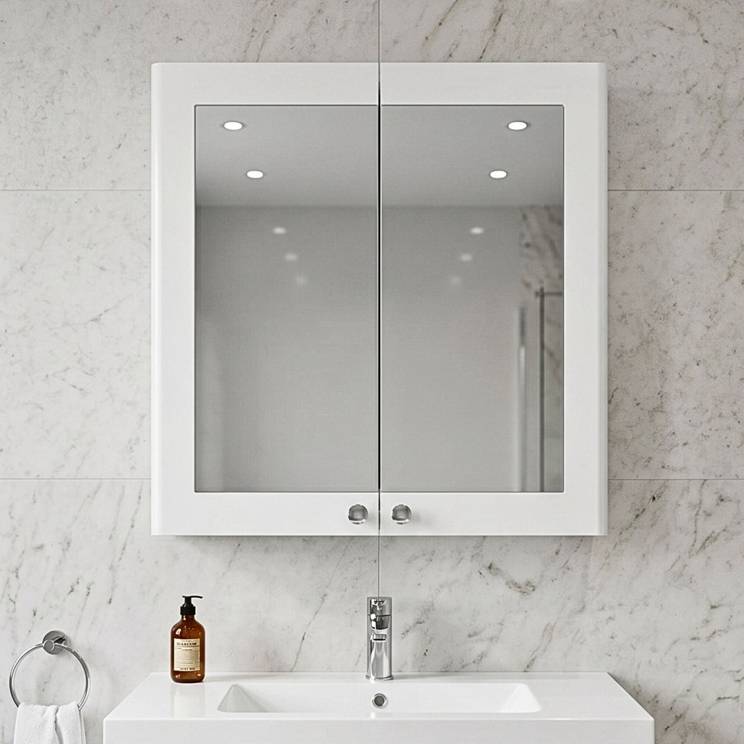 [BFCL117] Swynnerton Traditional Wall Hung 2 Soft Close Door Mirror Cabinet, 600mm - Choice of Colour - Silo