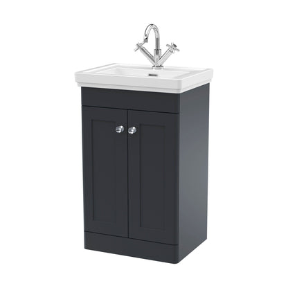 [BFCL1423A] Swynnerton Traditional Floor Standing Vanity Basin Unit with 1 Tap Hole Ceramic Basin - Choice of Size and Finish - Cutout