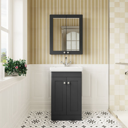 [BFCL1423A] Swynnerton Traditional Floor Standing Vanity Basin Unit with 1 Tap Hole Ceramic Basin - Choice of Size and Finish - Lifestyle 1