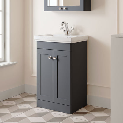 [BFCL1423A] Swynnerton Traditional Floor Standing Vanity Basin Unit with 1 Tap Hole Ceramic Basin - Choice of Size and Finish - Lifestyle 3
