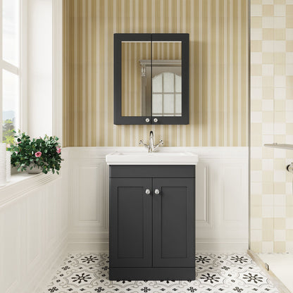 [BFCL1425A] Swynnerton Traditional Floor Standing Vanity Basin Unit with 1 Tap Hole Ceramic Basin - Choice of Size and Finish - Lifestyle 1