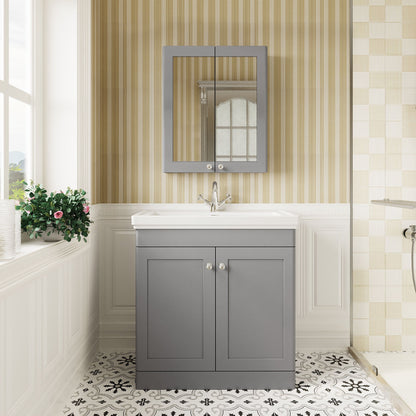 [BFCL226A] Swynnerton Traditional Floor Standing Vanity Basin Unit with 1 Tap Hole Ceramic Basin - Choice of Size and Finish - Lifestyle 1