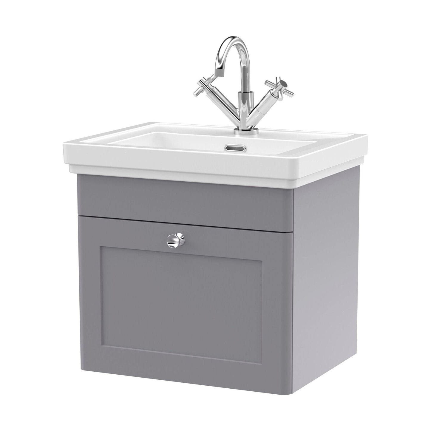 [BFCL291A] Swynnerton Traditional Wall Hung 1 Drawer Vanity Basin Unit with Fireclay Basin - Choice of Colour and Size - Cutout